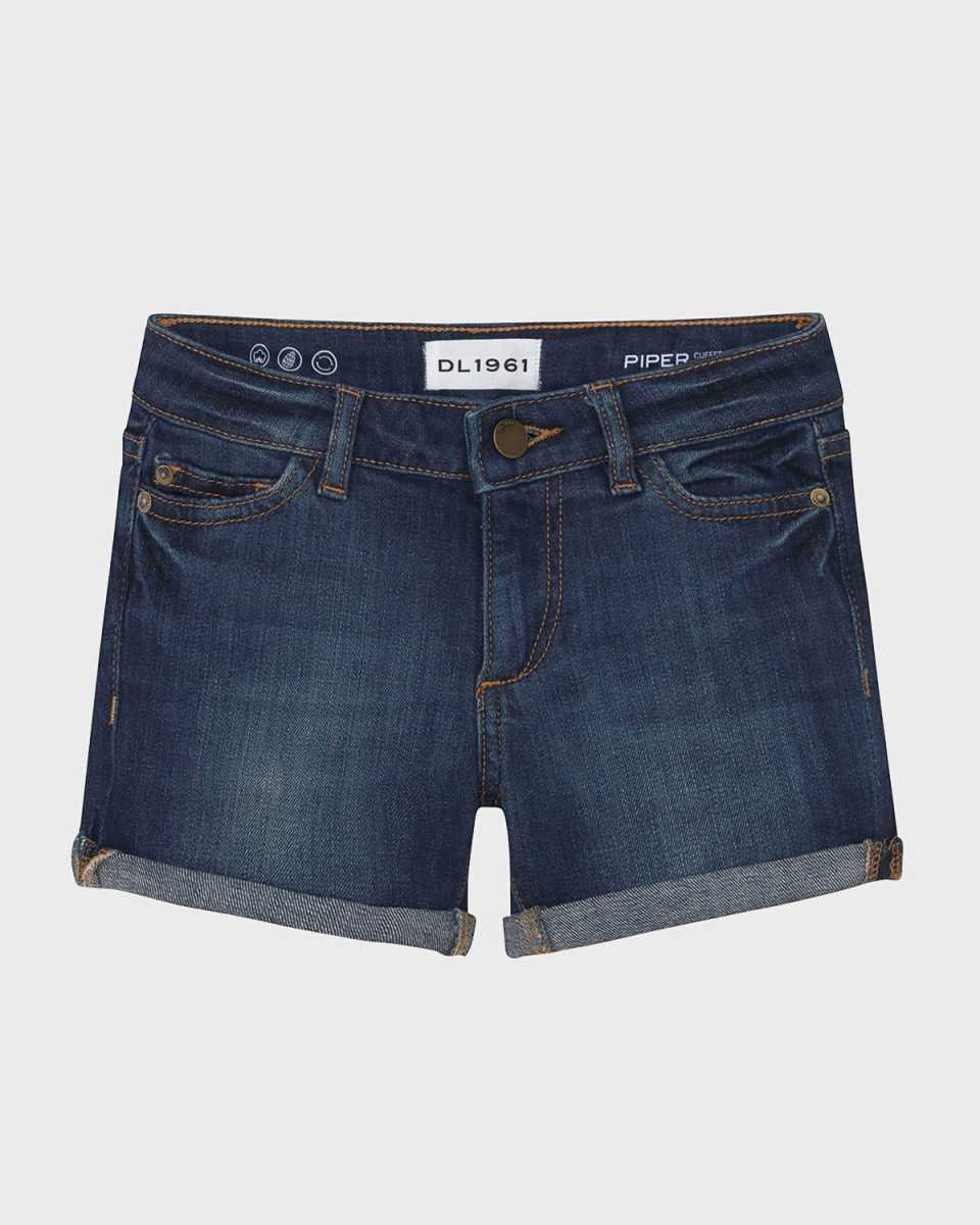 Girl's Piper Cuffed Denim Shorts, Size 2-